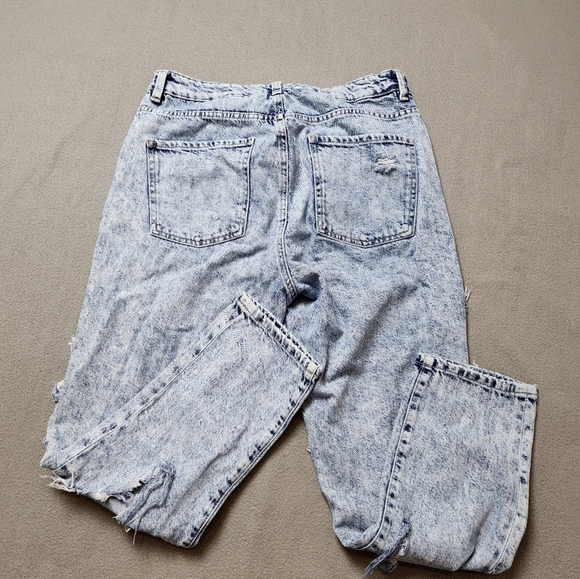 Garage Distressed Destroyed High Waisted Mom Jeans acid Wash 11/30 - Picture 8 of 11